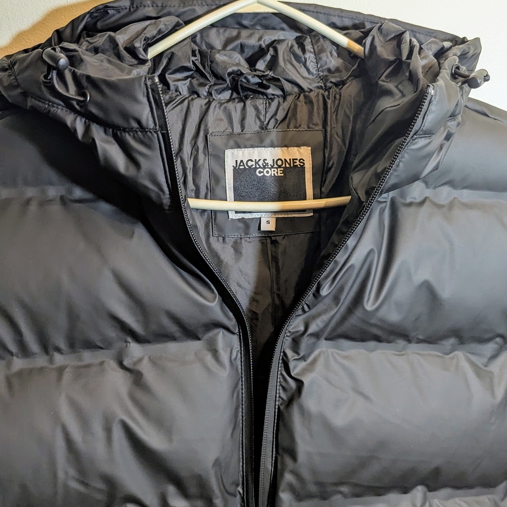Jack & Jones Black Puffer Jacket